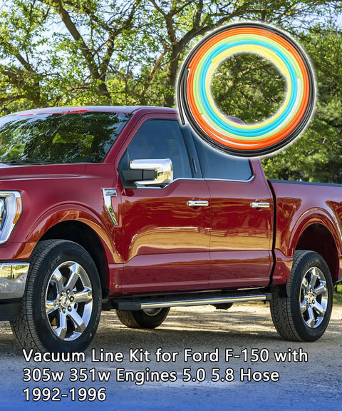 Premium 5 Pc Vacuum Line Hose Kit For Ford F-150 Trucks 92 To 96 With 5.0 And 5.8 V8 Engines Super Durable Upgrade Your Ride Today, colored hoses