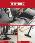 Genuine General Purpose Wet Dry Vacuum Replacement Filter in use on auto, debris, and wood surfaces