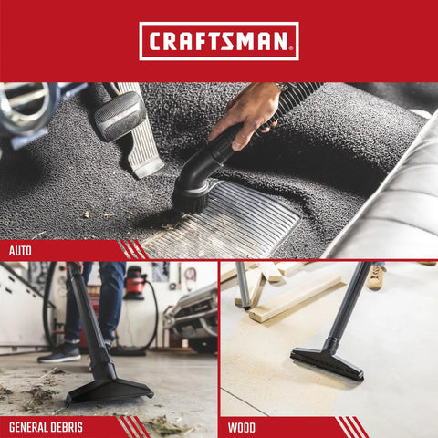Genuine General Purpose Wet Dry Vacuum Replacement Filter in use on auto, debris, and wood surfaces