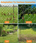 Portable 25 Piece 46 Inch Electric Fence Posts Kit With 75 Insulators used in farm, garden, yard, and road settings