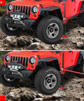 High Lift Recovery Jack 33 Inch 3.5 Ton Heavy Duty Off Road Farm Lifting Equipment in use lifting a red SUV on rocky terrain