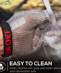 Stainless Steel Cut Resistant Glove For Meat Handling And Food Prep Tough As Nails Heavy Duty Chainmail Butcher Glove With Adjustable Buckle
