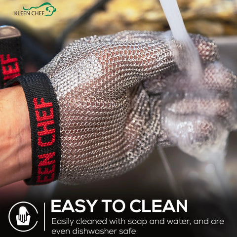 Stainless Steel Cut Resistant Glove For Meat Handling And Food Prep Tough As Nails Heavy Duty Chainmail Butcher Glove With Adjustable Buckle