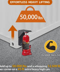 Heavy Duty Shipping Container Jack Lug Leveler 2 Pack in use lifting 50,000 lbs container corner on concrete surface