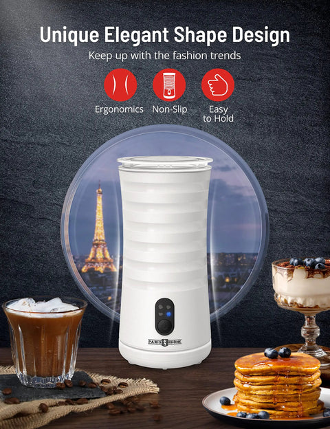 4 In 1 Milk Frother With Temperature Control For Hot Or Cold Foam Barista Grade Foam No Fuss Auto Shut Off And Scraper
