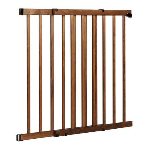 Walk-Thru Top Of Stairs Baby Gate Farmhouse Collection Expands From 30 To 48 Inch Openings, 32 Inch Tall Easy Pass-Through Safety Gate