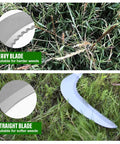 Long Handle Weeding Sickle With Serrated And Plain Edged Blade, 51 Inch Adjustable Lightweight Garden Tool for quick weed busting