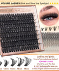 5 Styles Lash Clusters Kit With Volume Mega Full Bottom Spike Extensions Lash Bond And Seal Remover Tweezers