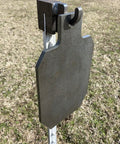 12 Inch Tall IDPA IPSC Pistol Target Plate Beefy Mild Steel Three Eighths Inch Thick with Mount Hole