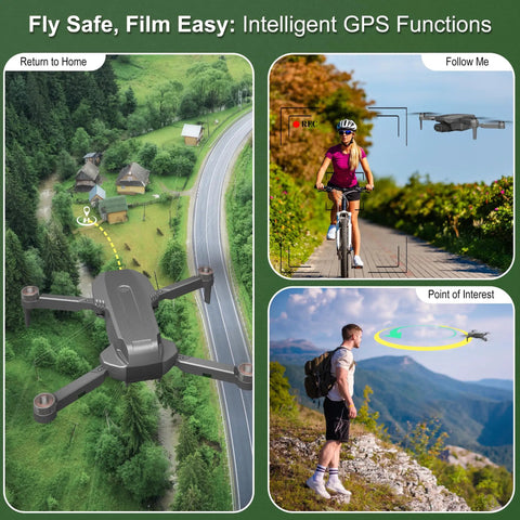 4K Camera Drone Under 249g With GPS Foldable RC Quadcopters Featuring Follow Me and Auto Return Home in action