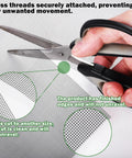 Close-up of scissors cutting Extra Thick Garden Mesh Netting 6.6 X 33 Ft Mosquito And Bird Barrier for Veggies with Nano Composite Weave