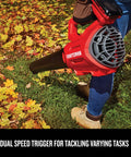 Person using Cordless 20V Max Weed Wacker And Leaf Blower Combo Kit With Battery And Charger Included For Quick Yard Cleanup