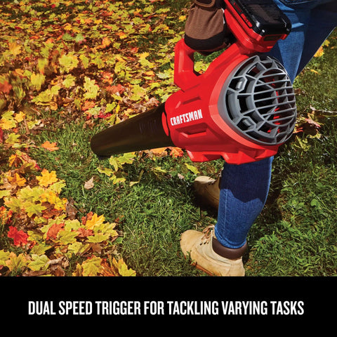 Person using Cordless 20V Max Weed Wacker And Leaf Blower Combo Kit With Battery And Charger Included For Quick Yard Cleanup