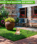Set Of 25 No Dig Garden Fence Panels, Rustproof Metal Wire, 17 Inches High By 27 Feet Long, Dog And Rabbit Barrier enclosing yard