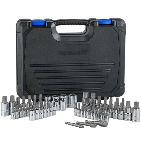 63-Piece Torx Bit Socket And External Torx Socket Set Beefed-Up With Standard Torx T, Tamper Proof TT, Torx Plus TP, And External E Sockets