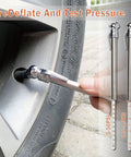 Tire pressure gauge application from 17 Piece Air Compressor Hose Kit 3/8 Inch x 25ft PVC Air Tool Accessories Set with Fittings