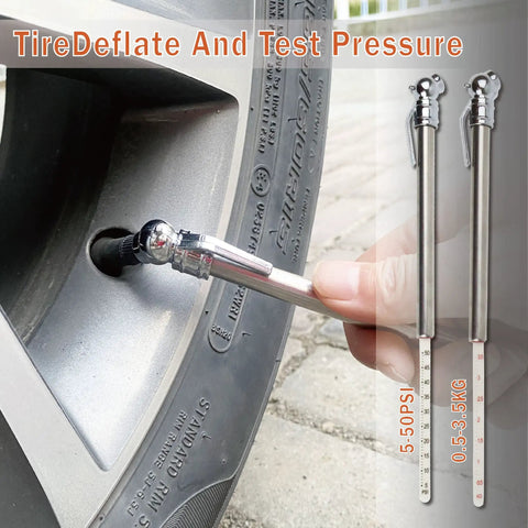 Tire pressure gauge application from 17 Piece Air Compressor Hose Kit 3/8 Inch x 25ft PVC Air Tool Accessories Set with Fittings