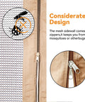 Bug Free Outdoor Gazebo Mosquito Netting Replacement 6 Panel Sidewalls 12 By 20 Ft Universal Fit With Double Zippers detail view
