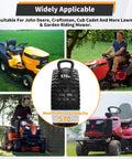 Two Pack 15x6.00-6 Lawn Mower Tire And Wheel Set for front replacement on riding mowers with 570 lb load capacity shown installed