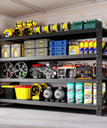 Industrial Heavy Duty Garage Shelves 71 Inch Wide Metal Storage Racks With 5000 Lb Capacity Adjustable Shelving For Workshop Factory And Home Garage 24 Inch Deep 69 Inch High fully loaded with tools