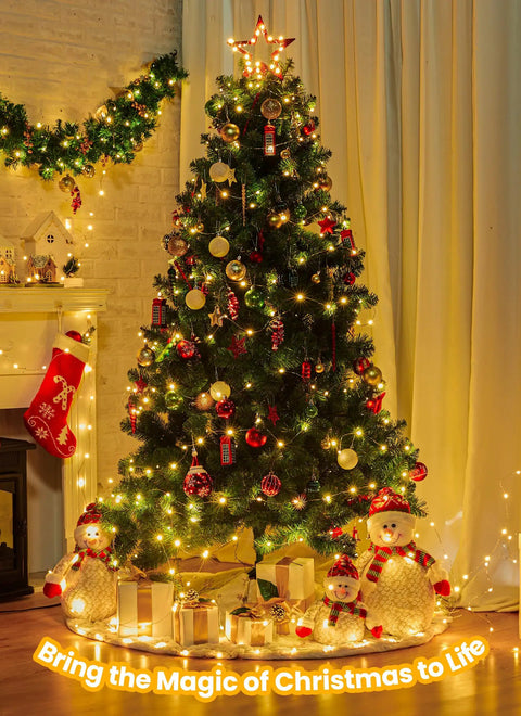 Twinkle Lights With Remote Control 8 Modes And Timer 66 Feet Of 200 LED USB Powered Copper String Lights on Christmas tree.