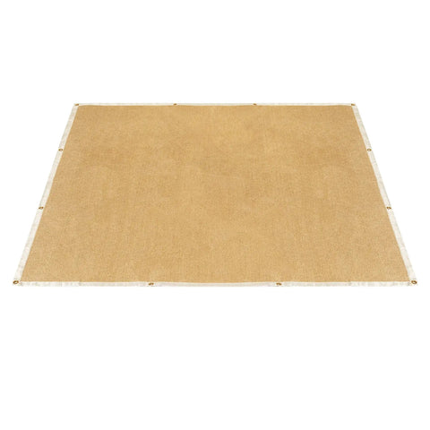 Kickass Fireproof Welding Blanket Heavy Duty Heat Shield Mat With Kevlar Reinforced Grommets 1400 Degree Rating For Welders And Backyard Fire Pits 6X6 Foot Yellow Top Shelf Safety Gear