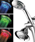 Two In One Shower System With LED Shower Head And Hands Free Option, 10 Settings On A Dope Luxury Spa Setup with detachable handheld