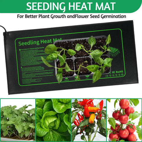 Seedling Heat Mat For Seed Starting 10 By 20.75 Inch Waterproof Heating Pad For Indoor Plants Germination 2 Pack Hot Start For Fast Even Germination