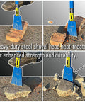 Two In One Beefy Post Hole Digging And Tamping Tool With Forty Eight Inch Dig Bar Spade Blade On One End And Round Tamper On The Other Heavy Duty Welded Steel For Fence Posts Landscaping And Gardening in use on concrete and brick surfaces