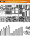 Rock Solid M3 Hex Standoff Spacer Screws And Nuts 270 Pcs Stainless Steel Hardware Kit For PCB And Circuit Boards, various sizes.