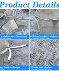 Heavy Lifting 304 Stainless Steel Ultrasonic Cleaner Basket Kit Packs six slick mesh trays showing distinct designs and features.