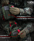 Everlit Advanced Emergency Trauma Kit in OD Green with 1000D reinforced nylon MOLLE pouch and quick-pull tab