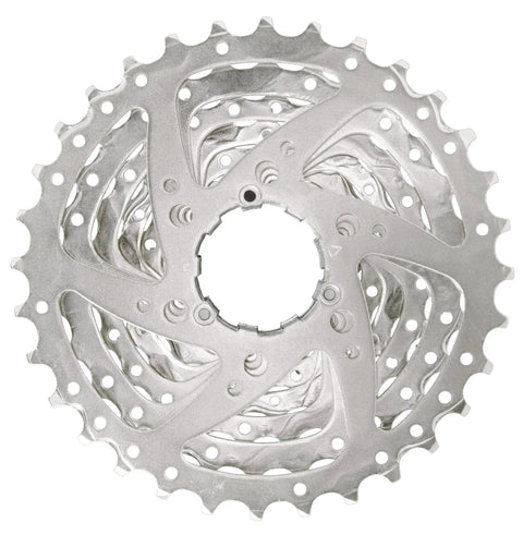 CSM66 8 Speed Nickel Plated Bicycle Cassette 11 To 32T With Black Spacers And Lockring for Smooth Shifts, Solid Weight