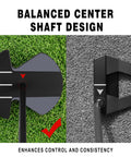 34 Inch Zero Torque Right Handed Putter For Men And Women, Face Balanced 0 Degree Toe Up in black with center shaft design