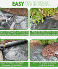 Installation steps of Pro Grade Premium Heavy Duty Weed Barrier Fabric For Landscaping Farming And Gardening And Agriculture 2Ft By 50Ft 100 Percent Virgin Material Durable Woven Landscape Fabric For Weed Control Under Mulch Or Gravel 3.2oz