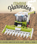 Remote Control Farm Harvester With Lights Sounds And Smoke Effects 1 to 24 Scale Battery Powered RC Combine on field