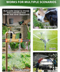 Rugged Brass Hose Splitter 2 Way With Full Flow 0.59 Inch Ball Valve And Shut Off, Three Quarter Inch Fittings, Heavy Duty Outdoor Garden Water Faucet Adapter For High Pressure, Two Independent Outlets, Easy Setup, No Leaks in use for watering plants, pets, irrigation, and car wash