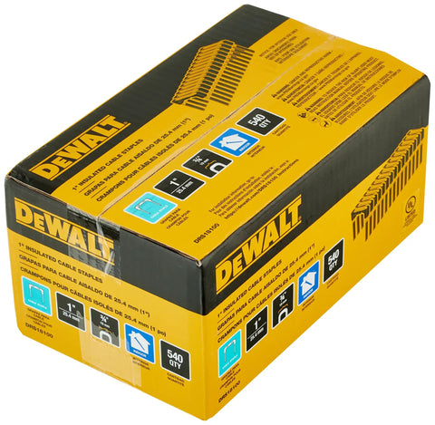 Box of 1-Inch Insulated Electrical Staples, 540 Count, Multi Color For Wiring And Electrical Installations, Heavy Duty