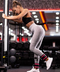 Heavy Duty Ankle Straps For Cable Machine Dual Pack Gym Workout Gear Designed For Serious Leg Development And Knockout Glute Activations Clutch Pulley Harness In Pink in use during leg workout.