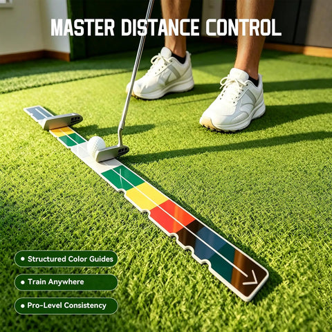 2 Pack Golf Putting Ruler And Stroke Meter 2.0 Training Aid With Color Coded Guides For Precise Distance Control And Smooth Putt Like A Boss Master Your Putt Consistency On The Green Everyday Practice Tool For Serious Players on putting green