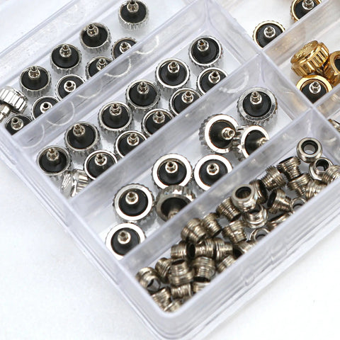 120 Piece Watch Crown Replacement Set Fits Calibre 3135 3235 3335 Waterproof Down Screw Copper Bronze Link Kit