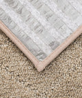 Close-up of non slip stair treads carpet mats 28x9 inches indoor runners showing polyester material with TPE backing