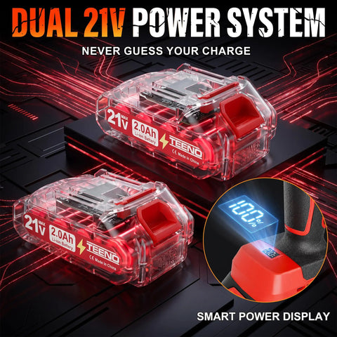 Power Through Demanding Jobs With This Heavy Duty 3 Inch Cordless Angle Grinder Featuring A Badass 21V Battery Setup And Slick Lcd Display For Hassle Free Cutting: Dual 21V batteries with smart display.