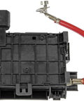 Tough High Voltage Battery Mounted Power Fuse Box Direct Fit Auto Electrical Part view with red wire connector for VW vehicles.