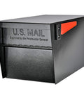 Street Safe Locking Mailbox With Rear Access Door For Safe Mail And Parcels Bi-Cam Anti-Pry Latch Durable Black Steel Construction