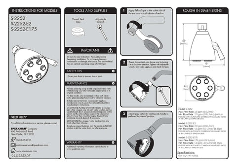 Installation guide for Polished Solid Brass Shower Head With Anystream Technology Three Settings Dope Water Flow For A Customizable Spa Like Shower Experience Durable Bathroom Fixture.