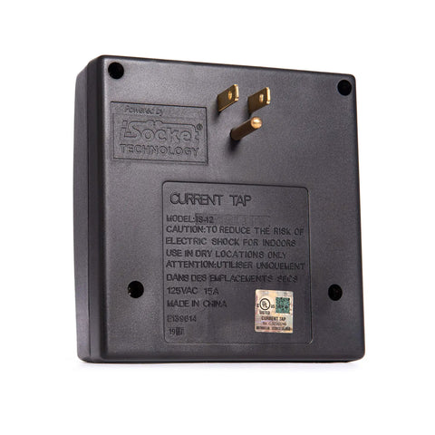 Back view of Automatic Vacuum Switch For Two Tool Setup With Seven-Second Delay Shutoff Auto On Off Mode For Shop Vac Dust Collectors.