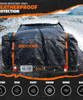 Heavy Duty Hitch Mount Cargo Carrier 60x24x6 Inches 2 Inch Receiver Folding Rack 500 Lbs Capacity on snowy road