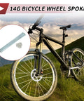 14G J Bend Bicycle Spokes 294mm Length With Nipples For MTB Wheels 36 Pack with mountain bike in scenic landscape