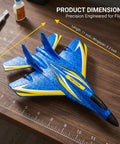 Beginner Friendly Remote Control Airplane With Gyro Stabilization, 11 inch length, 8.3 inch wingspan, blue foam aircraft